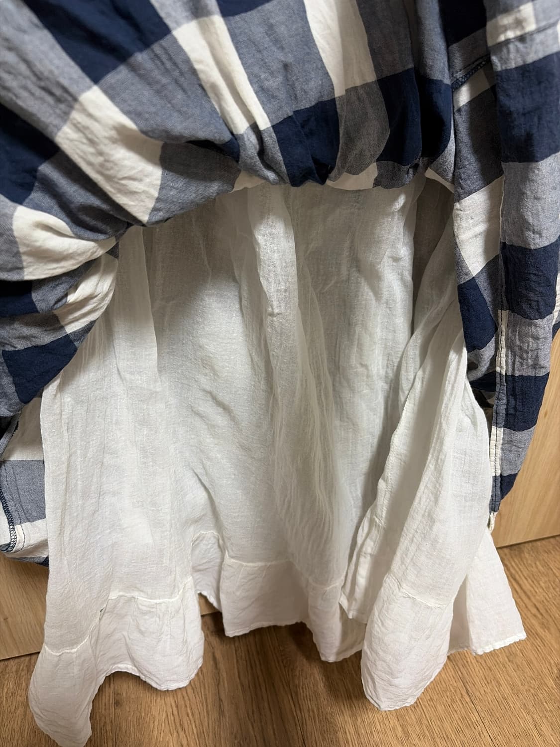 모리걸 밴딩 체크 미디스커트 스즈코 상품이미지5