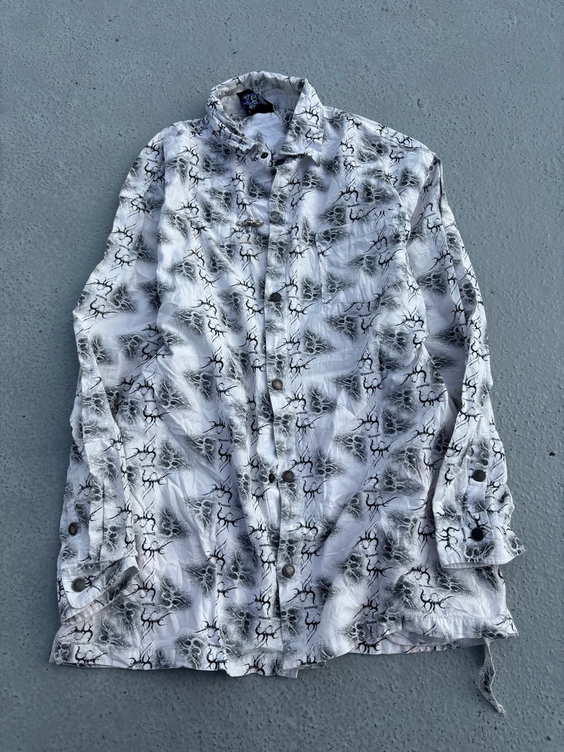 “Vintage” Punk Print White Shirts 상품이미지1
