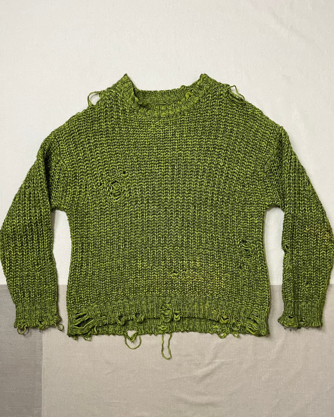 카미야 데미지 니트 kamiya distressed knit 상품이미지1