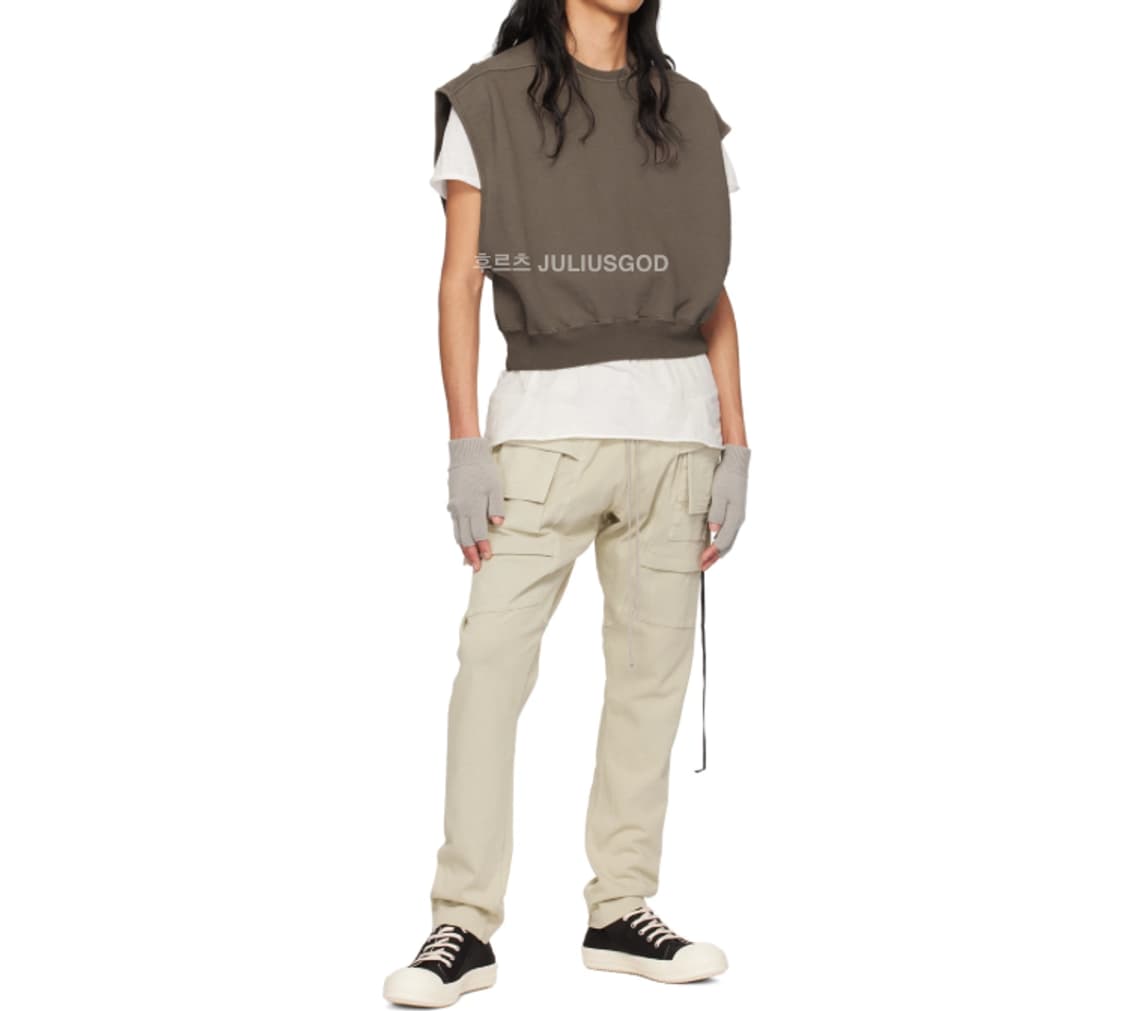 [32/새제품]RICK OWENS 릭오웬스 태권도 바지 크리치 카고 팬츠 상품이미지3