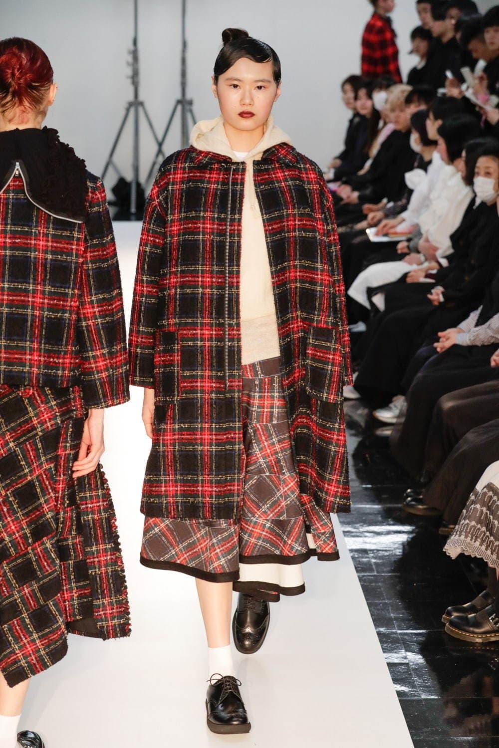 Check Printing Belt Wrap Skirt 상품이미지1