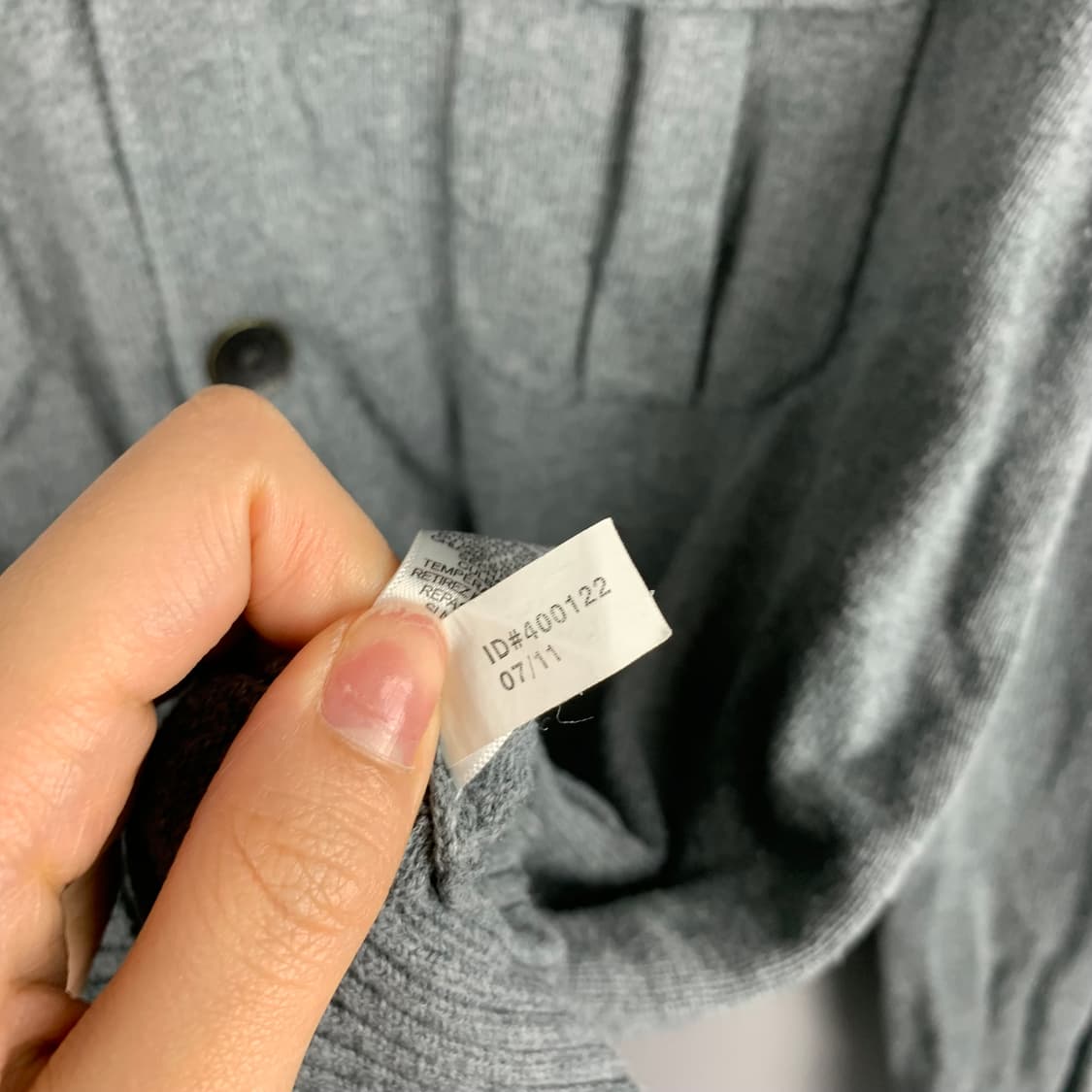 vintage 빈티지 포켓 그레이 후드 니트 가디건 상품이미지5