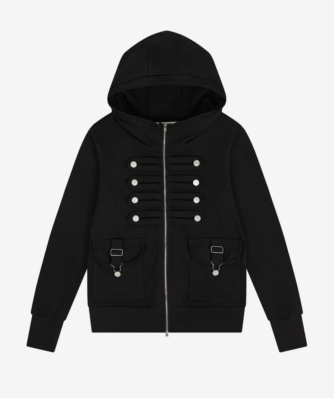 러브이즈트루 EL PIRATE HOOD ZIP UP 나폴레옹 자켓 블랙 상품이미지1
