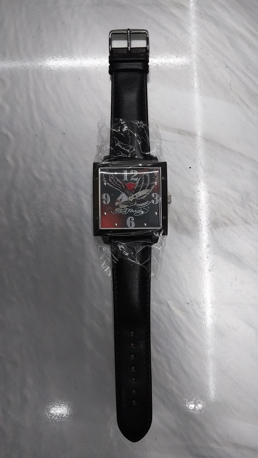 (새상품) ED HARDY 에드하디 워리어 이글스 쿼츠 가죽시계 상품이미지3