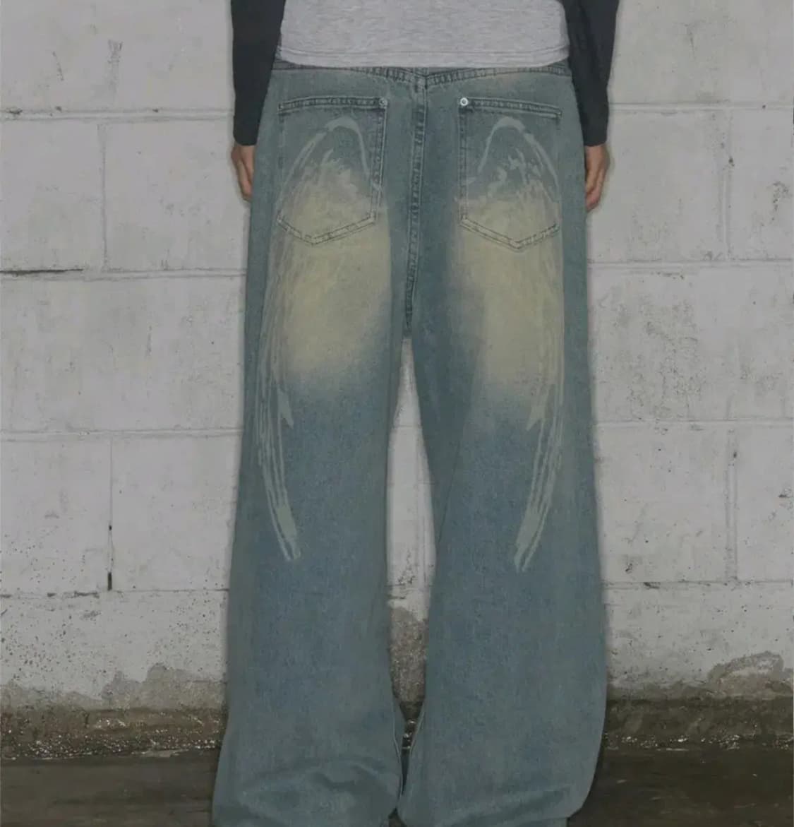 팬시클럽 엔젤 빈티지 워싱 핀턱 팬츠 1size 상품이미지1