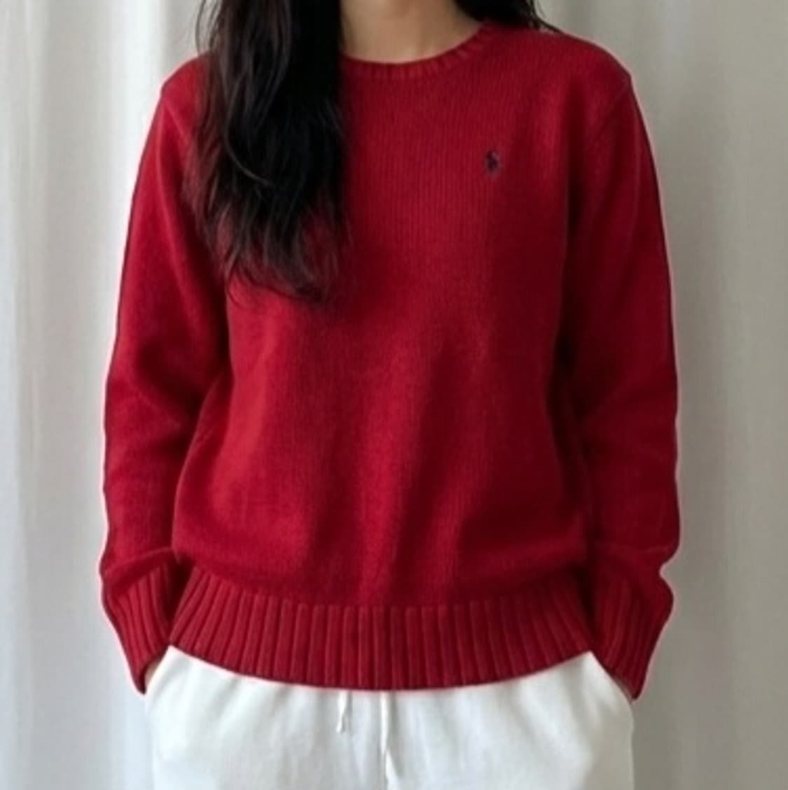 폴로 랄프로랜 레드 니트 상품이미지1