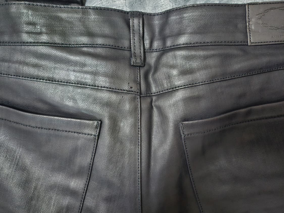 KIIM 코팅진 바이커 바지 상품이미지6