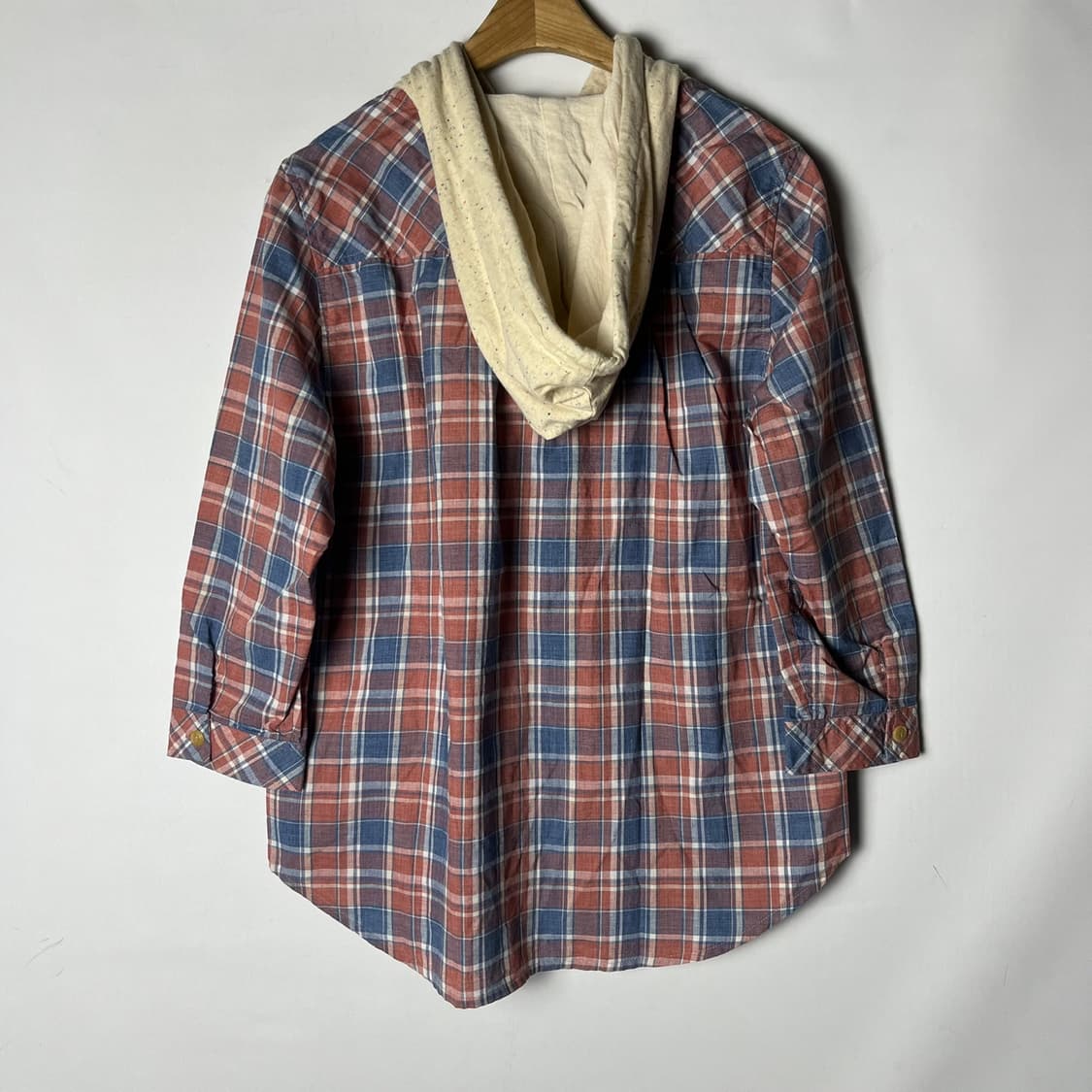 [Blanchechou] 빈티지 모리걸 체크 후드 셔츠 (새상품) 상품이미지2