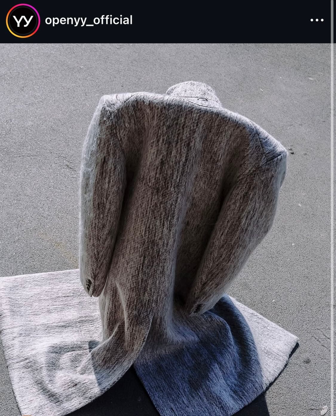 더오픈프로덕트 하이넥 울 오버코트 블랙 상품이미지3