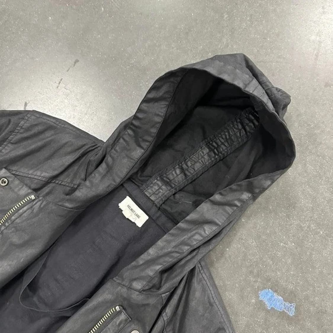 헬무트 랭 코팅 캔버스 비대칭 후드 자켓 상품이미지3