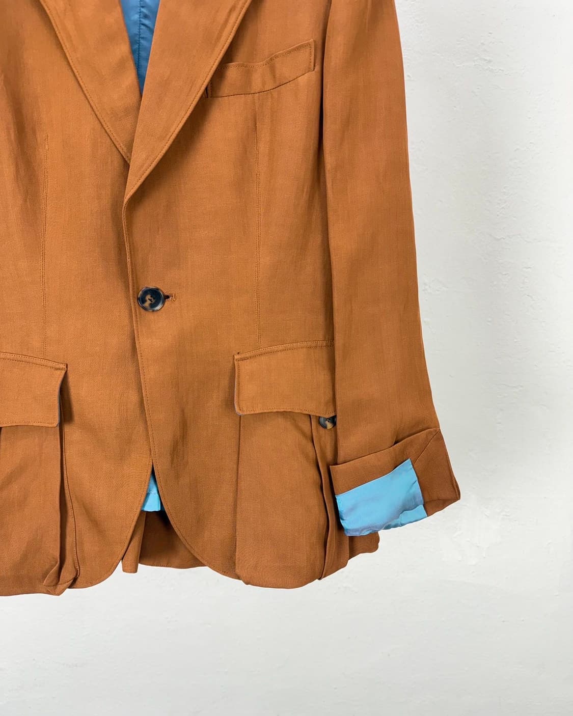 장 폴 고티에 펨므 카멜 싱글 브레스티드 커프스 턱 블레이저 자켓 상품이미지5