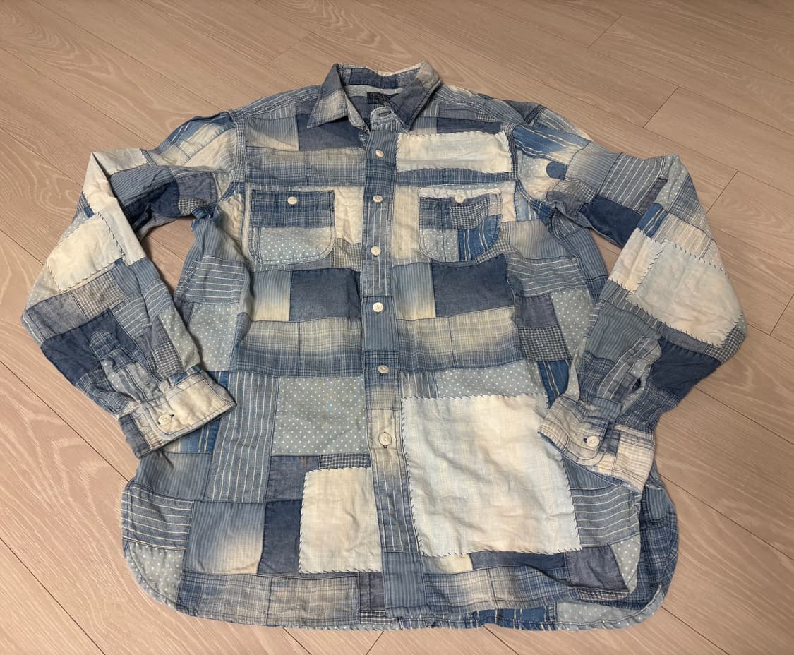 폴로 랄프로렌 인디고 패치워크 셔츠 상품이미지1