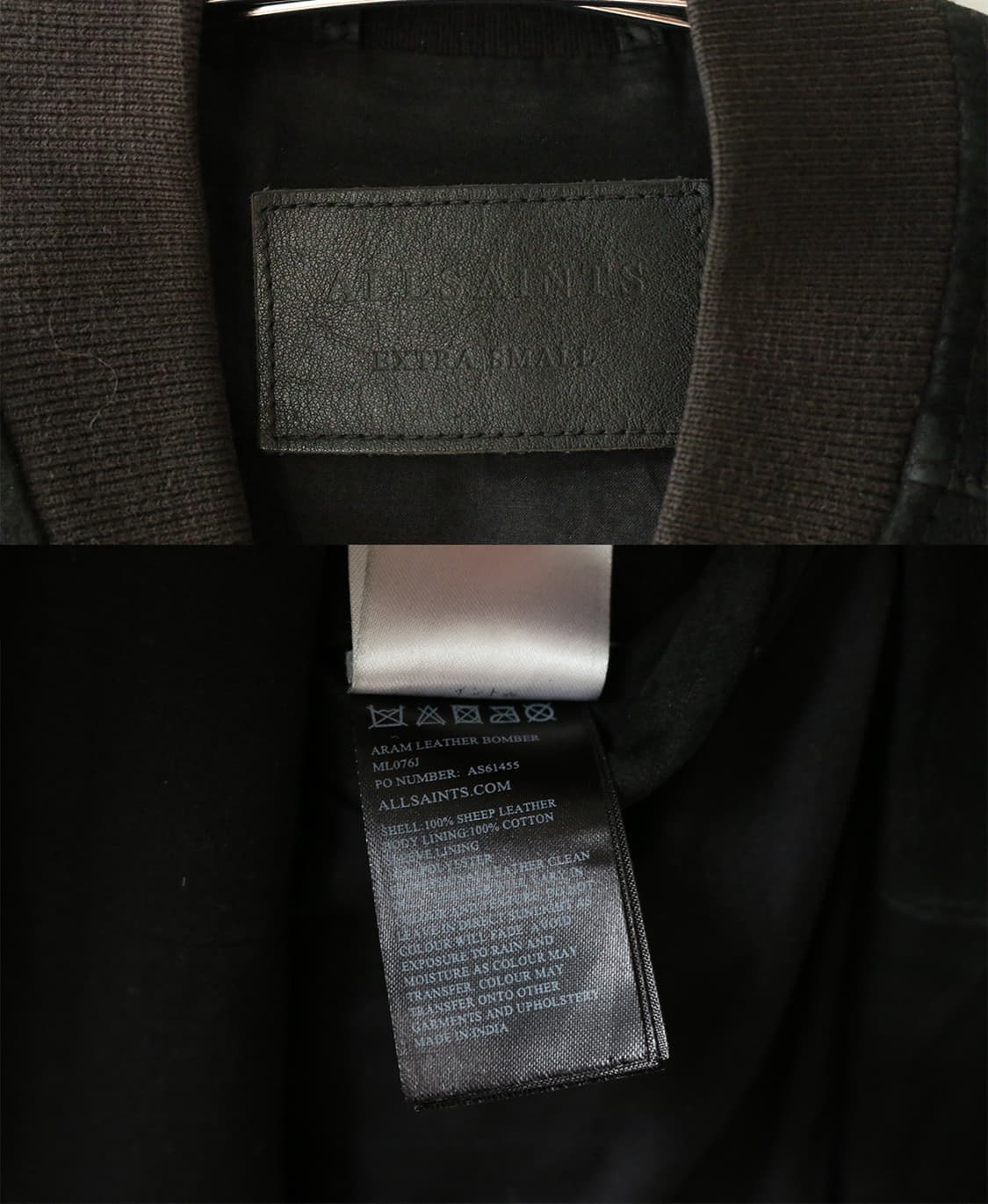 올세인츠 레더 봄버 자켓 상품이미지9