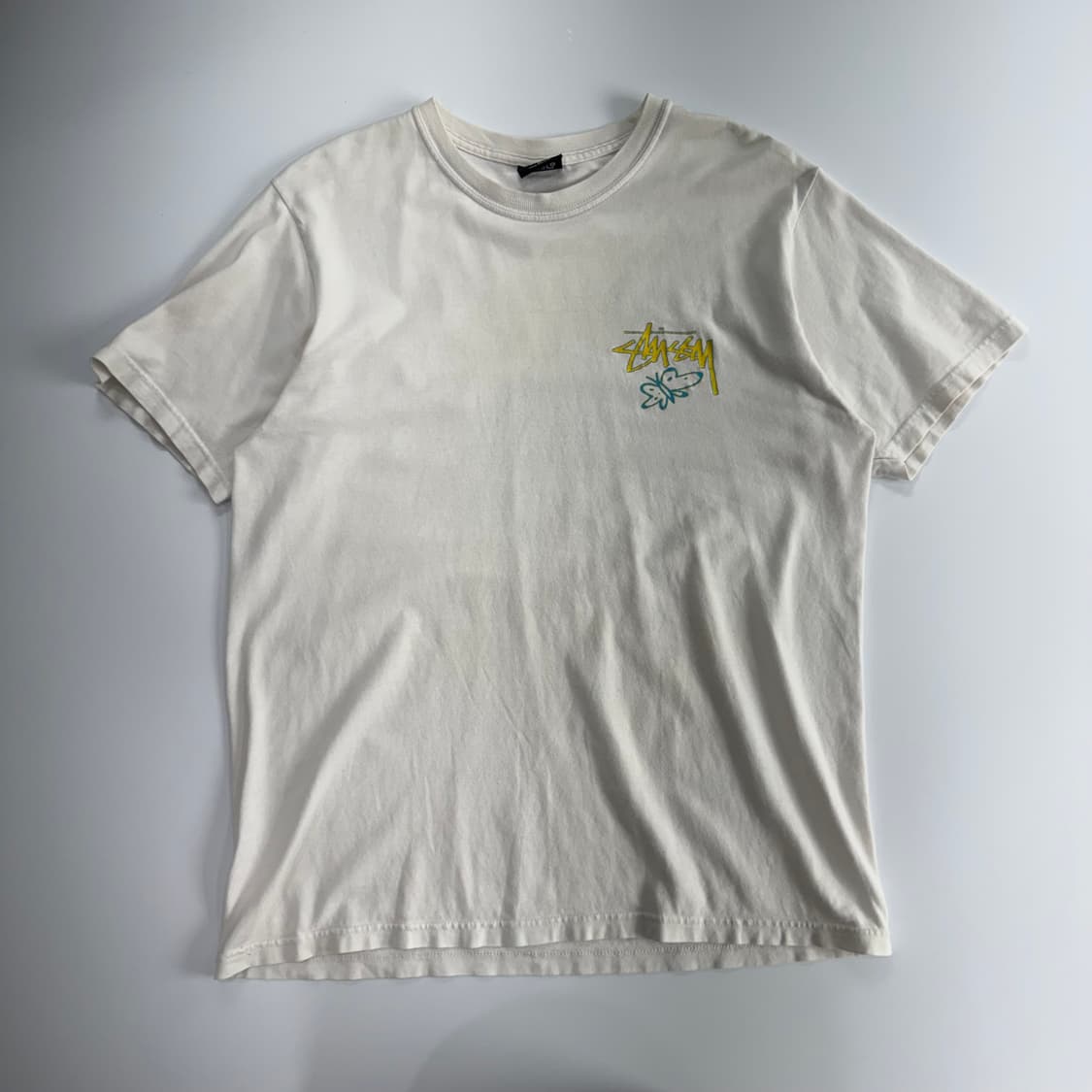Stussy 스투시 백 프린팅 화이트 반팔 상품이미지3