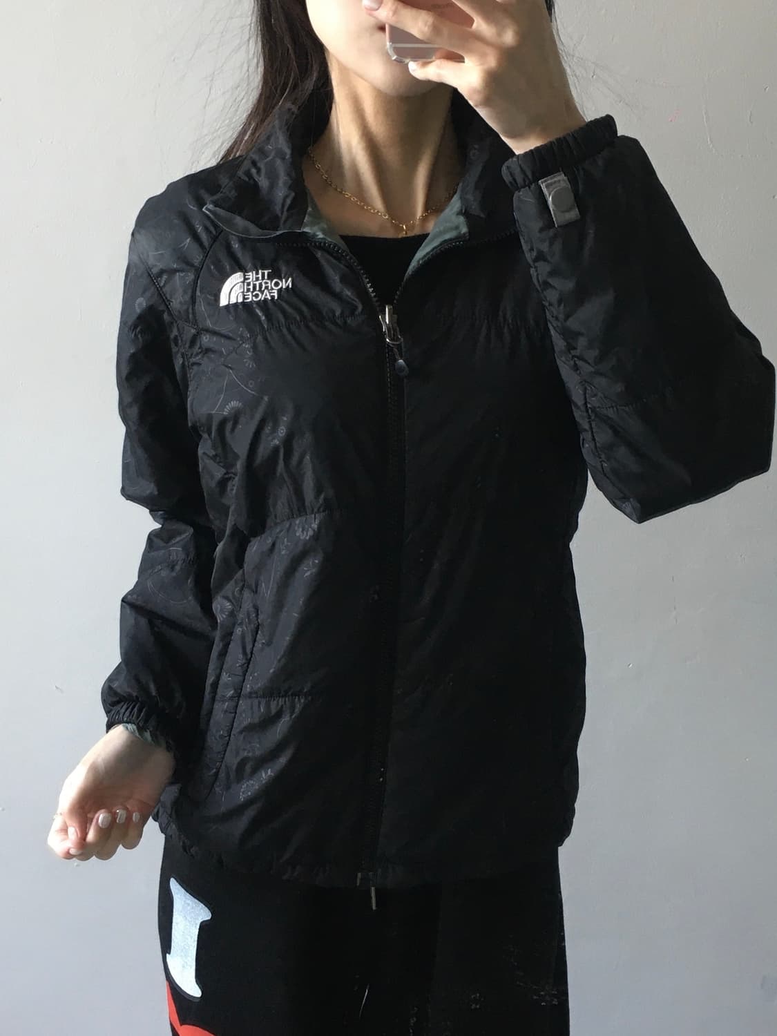 노스페이스 가슴로고 패턴패딩 상품이미지1