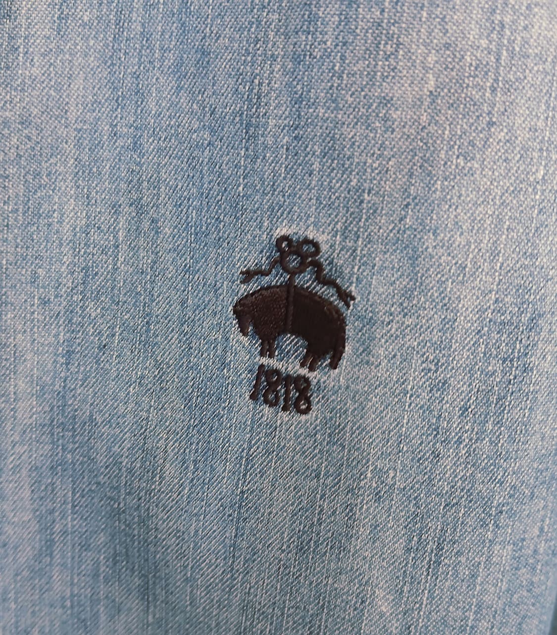 Brooks Brothers 레드플리스 골든플리스 로고 데님 셔츠 (S) 상품이미지1