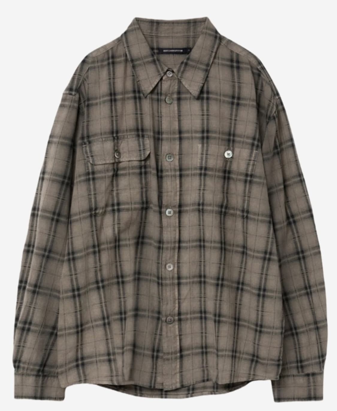 (3)해칭룸 Shirt Long Over Dyed Check Desert 상품이미지1