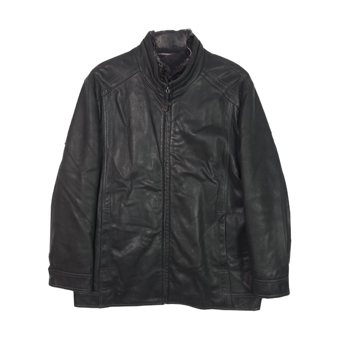 SAINT MICHELLE 퍼라이닝 블랙 가죽 자켓 L 상품이미지1