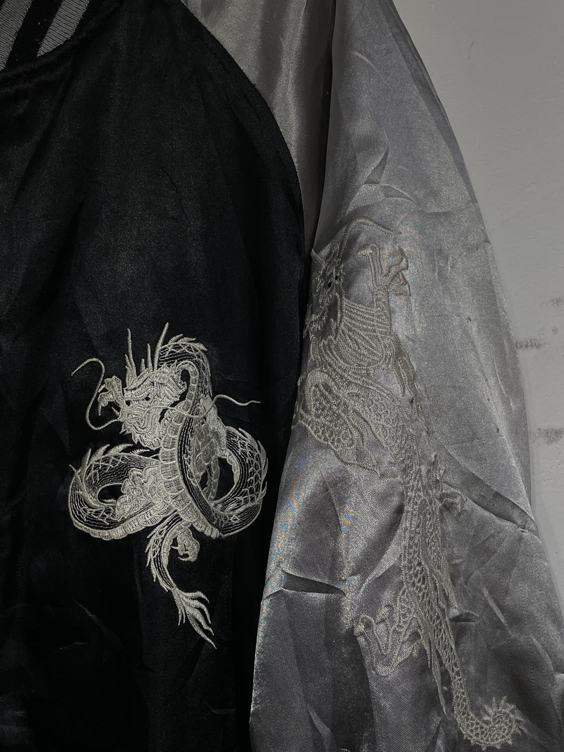 일본빈티지 오리엔탈 용 자수 빈티지 스카쟌 5L 상품이미지7