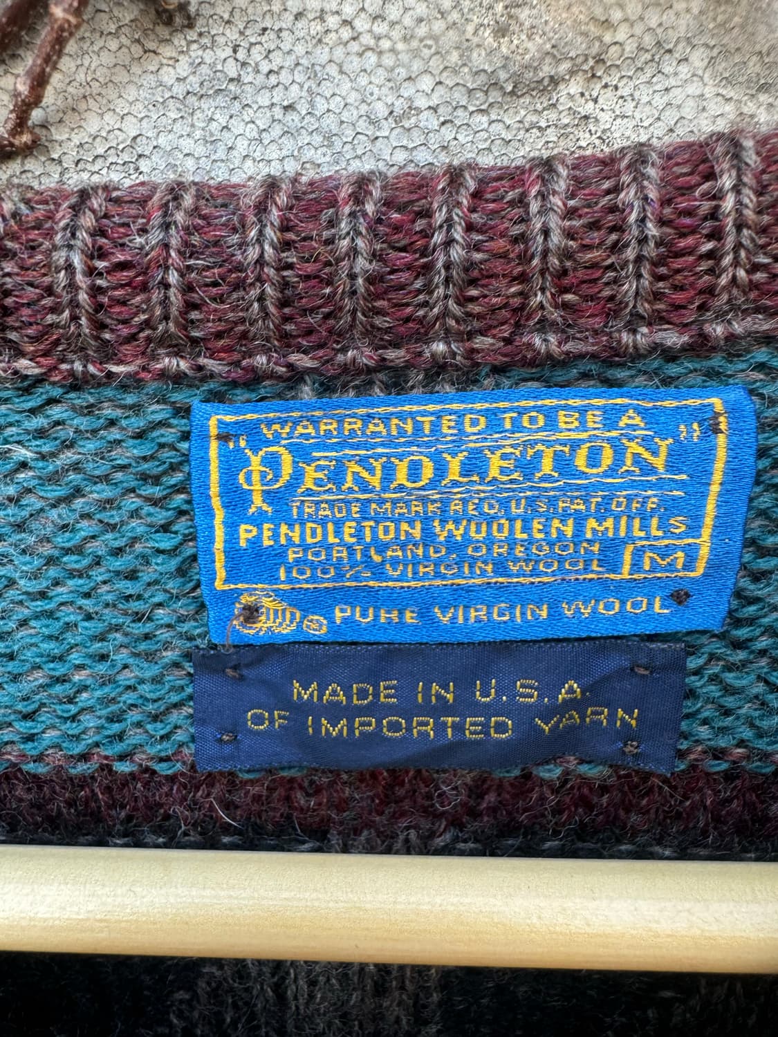 80s 펜들턴 빈티지 멀티컬러 울 니트 m 상품이미지6