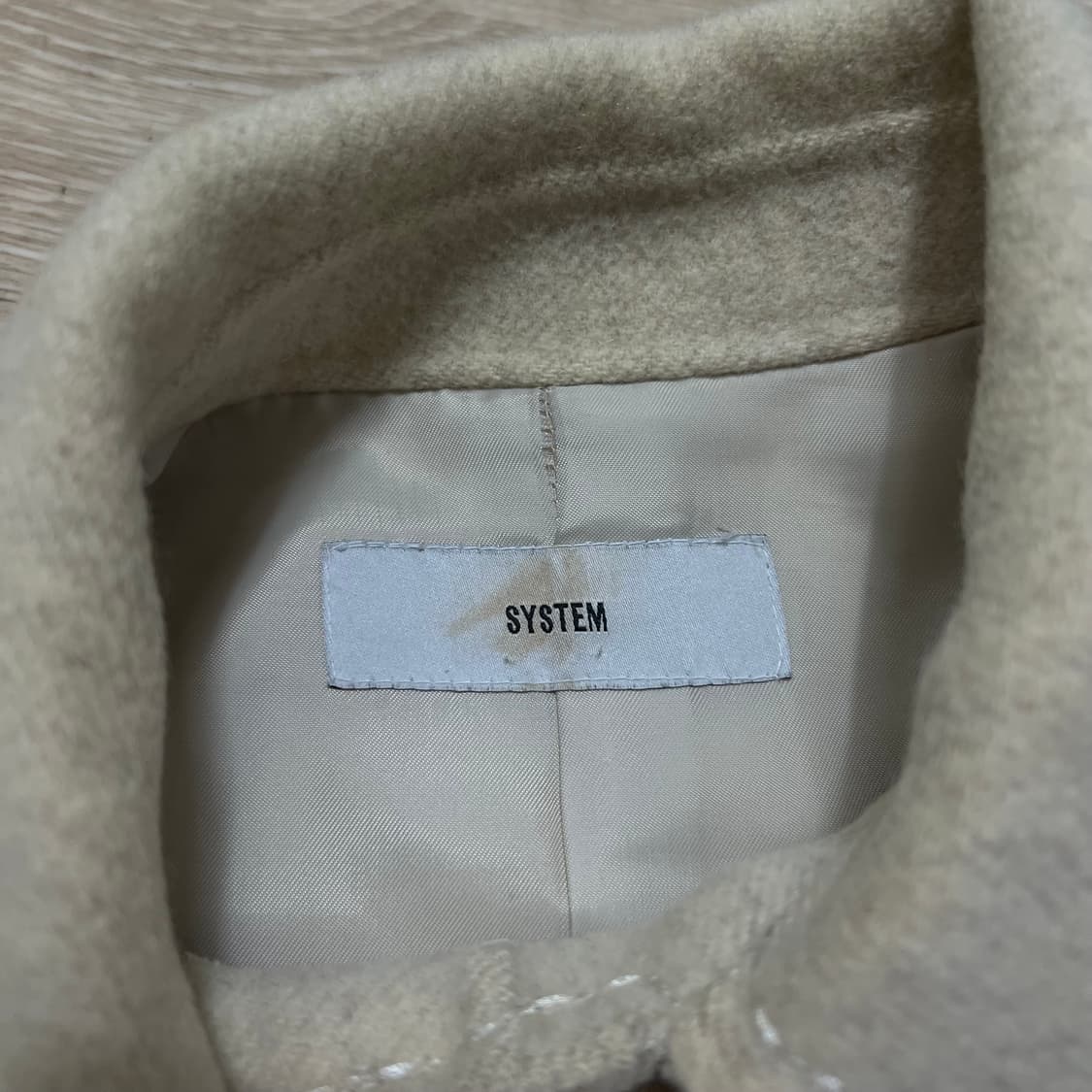 한섬 시스템 여성 핸드메이드 모직 싱글코트 [크림] 82-94-160 상품이미지5