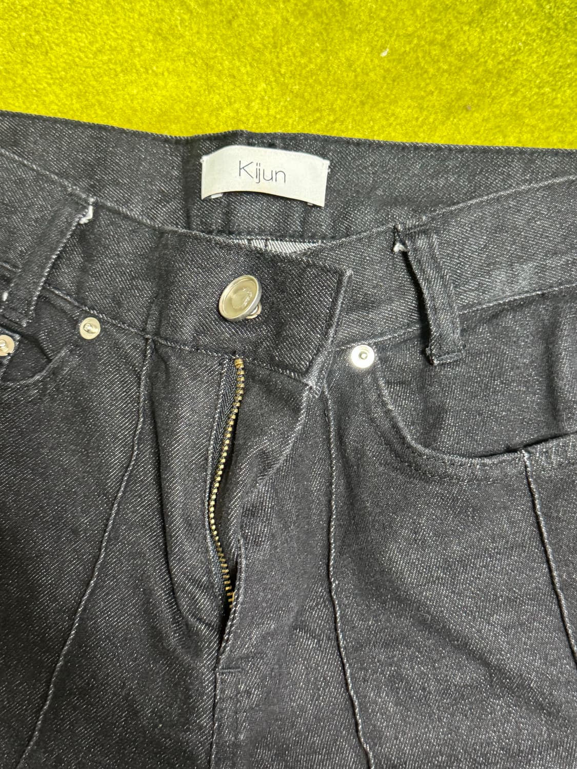 Kijun 8 핀턱 데님 블랙 S 상품이미지5