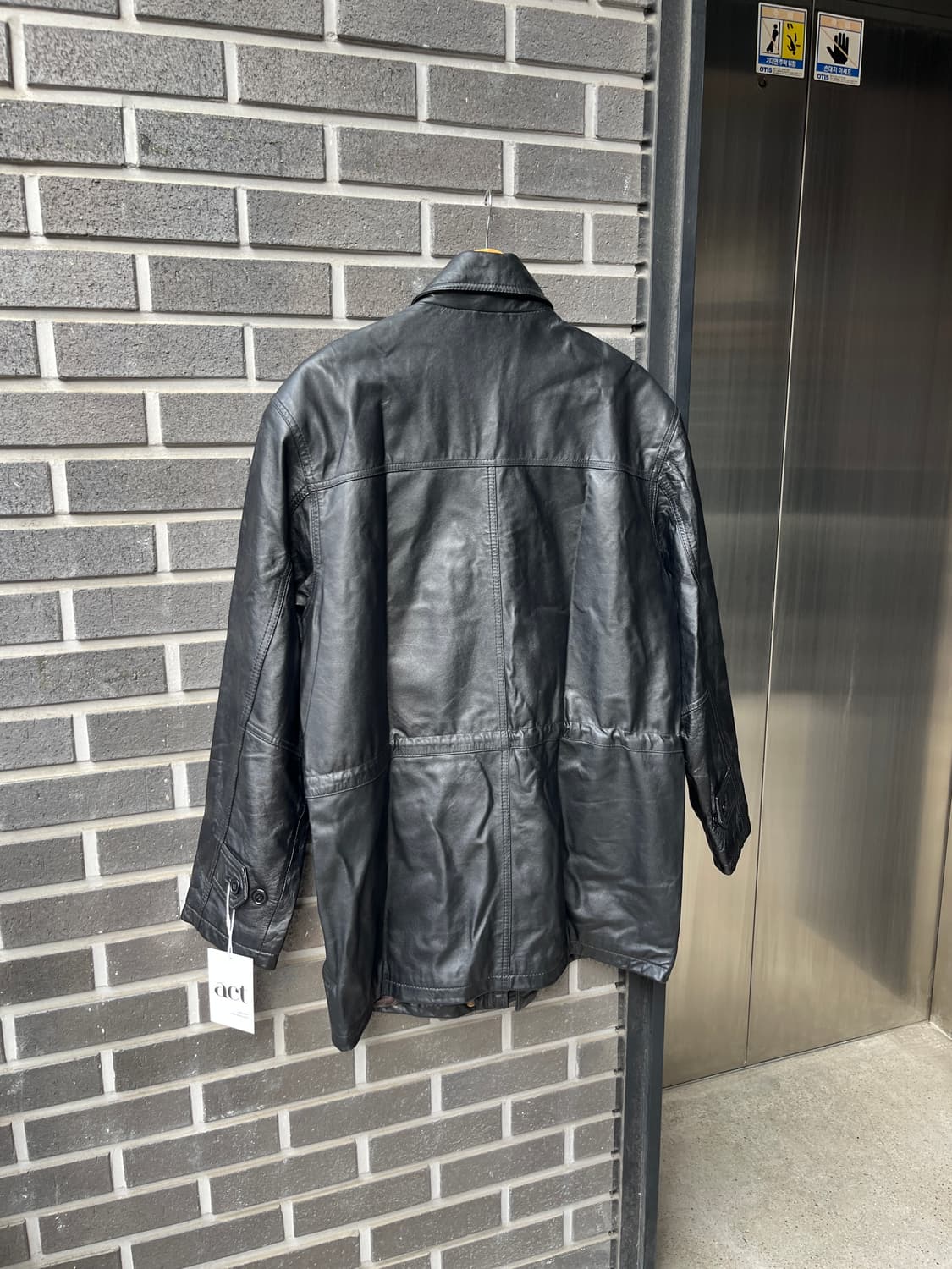 90s Genuine Lambskin 천연 양가죽 미디 자켓 상품이미지9