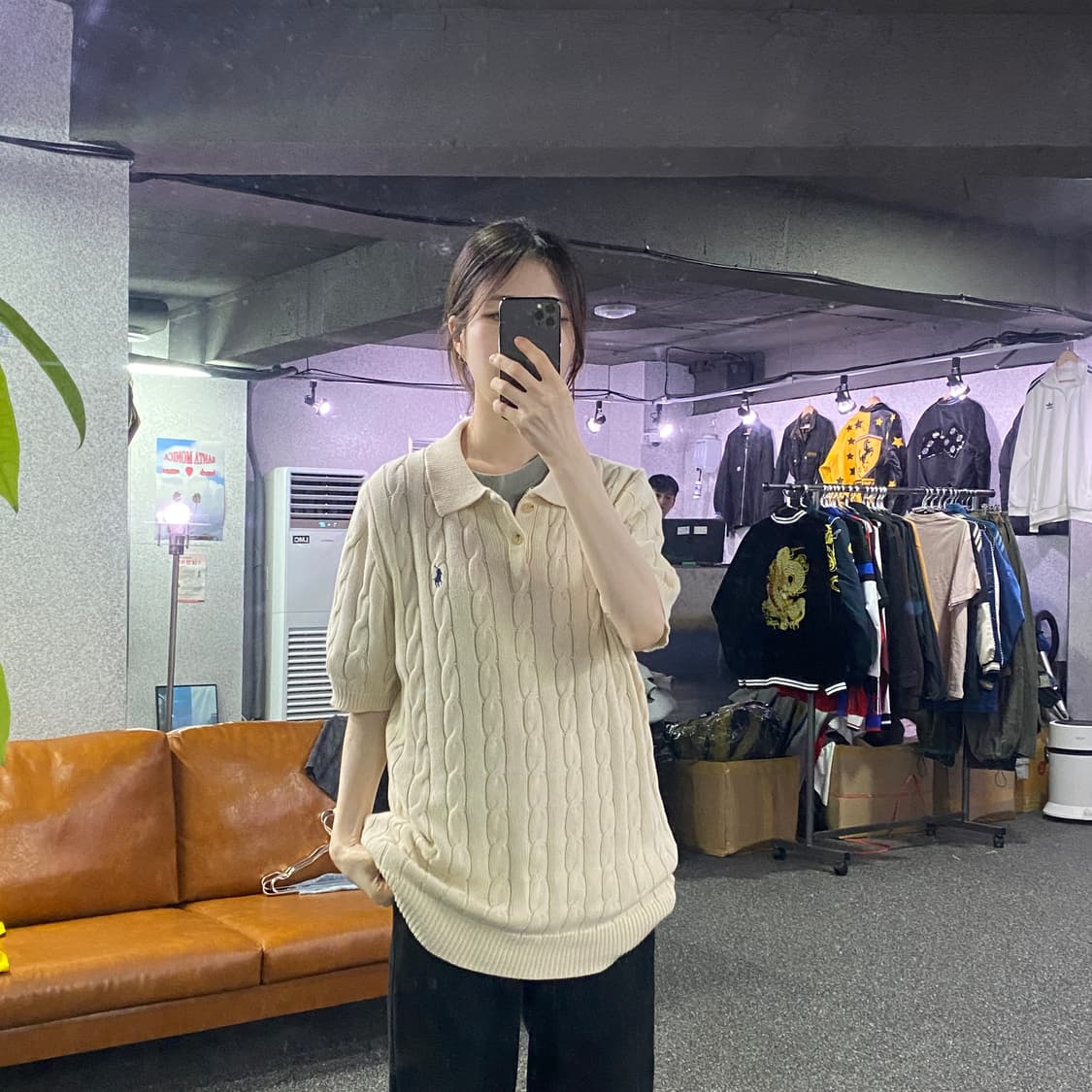 폴로 랄프로렌 신형 꽈배기 반팔니트 B2165 상품이미지1