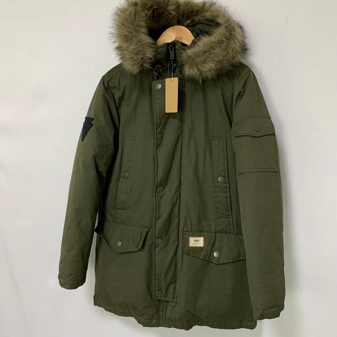 반스 00s y2k 퍼 후드 야상 패딩 점퍼 M 남녀공용 상품이미지3