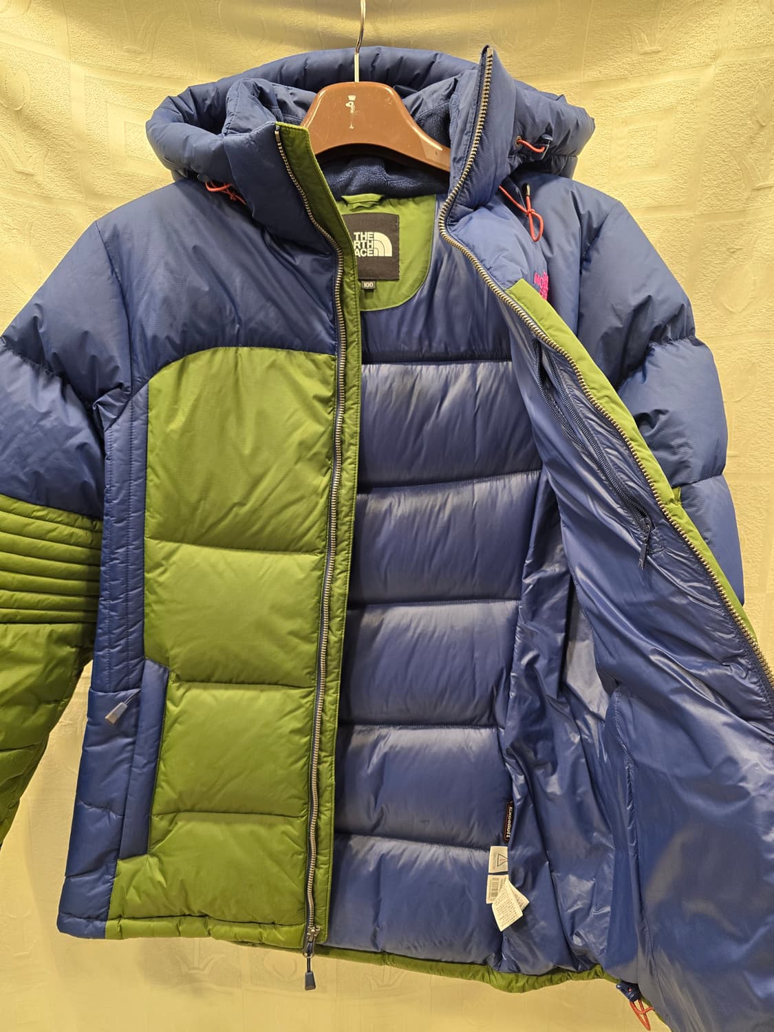 노스페이스 남여공용 구스다운 패딩 블루/그린 95~100 상품이미지7