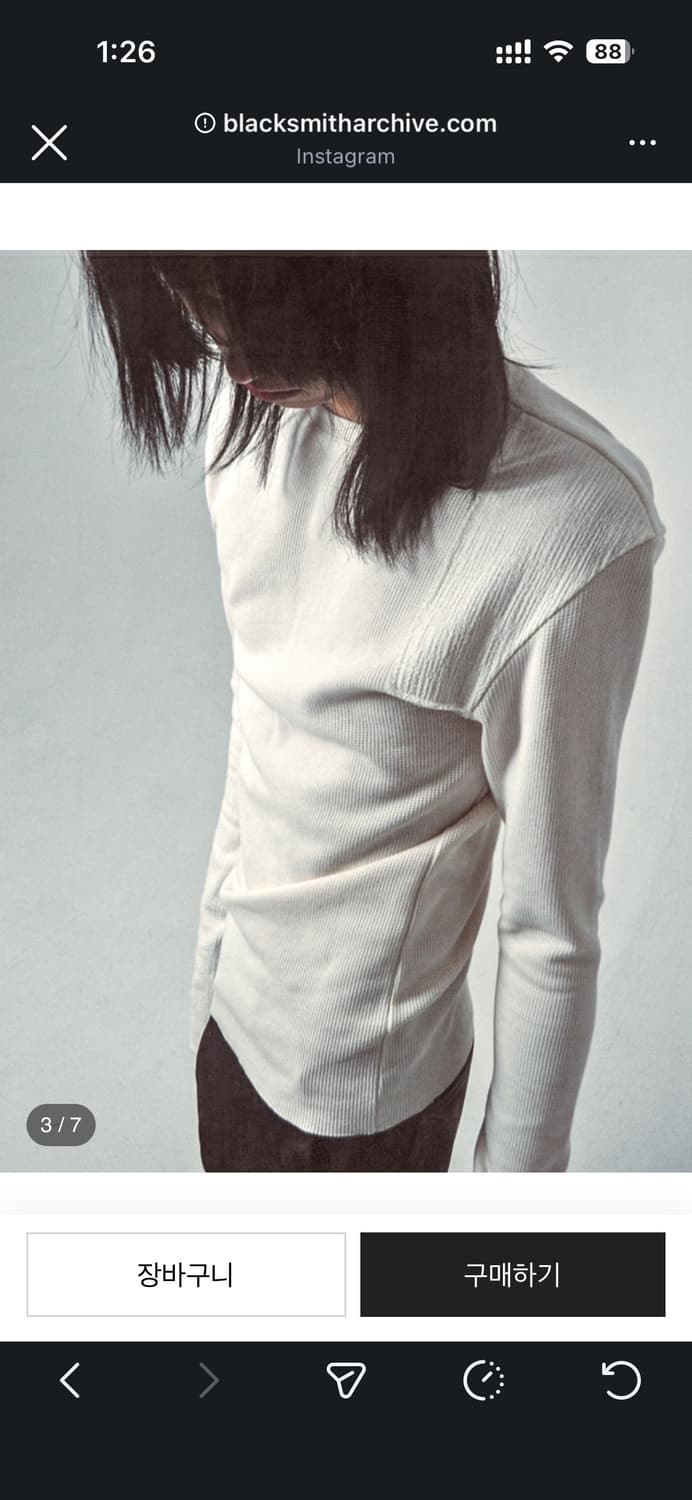 blacksmith 롱슬리브 white size 2 상품이미지3