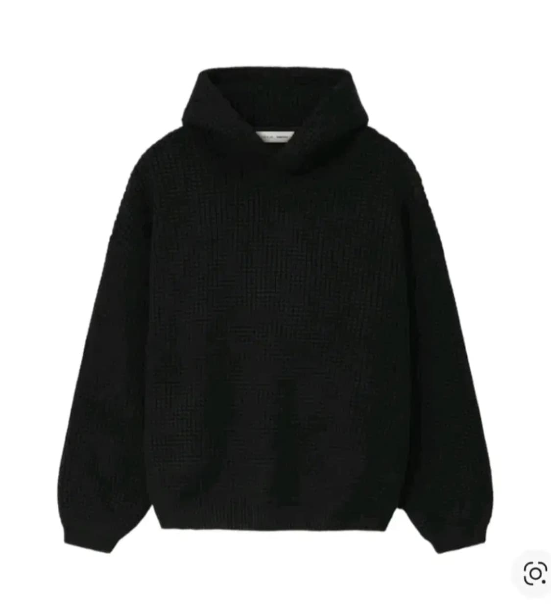 에센셜 헤비 와플 90s 후드 빈티지 블랙 - 25FW 상품이미지1