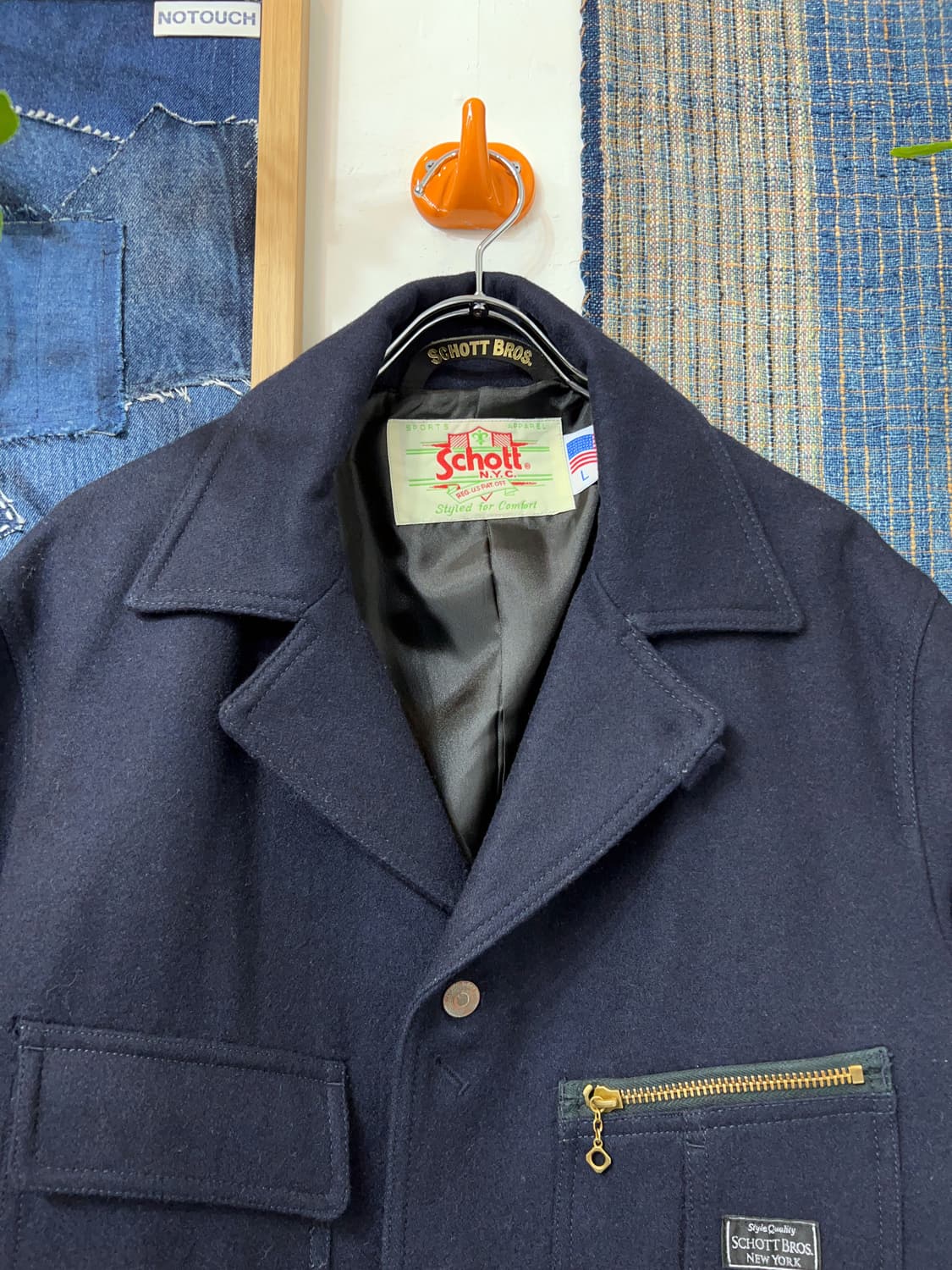 SCHOTT Melton Wool Engineer Jacket 상품이미지6