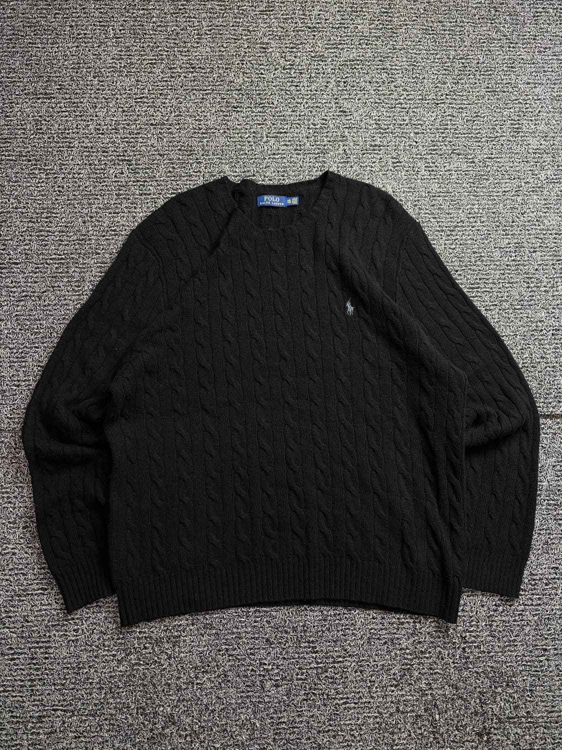 폴로 랄프로렌 신형 포니 로고 케이블 스웨터 블랙 2182 상품이미지2