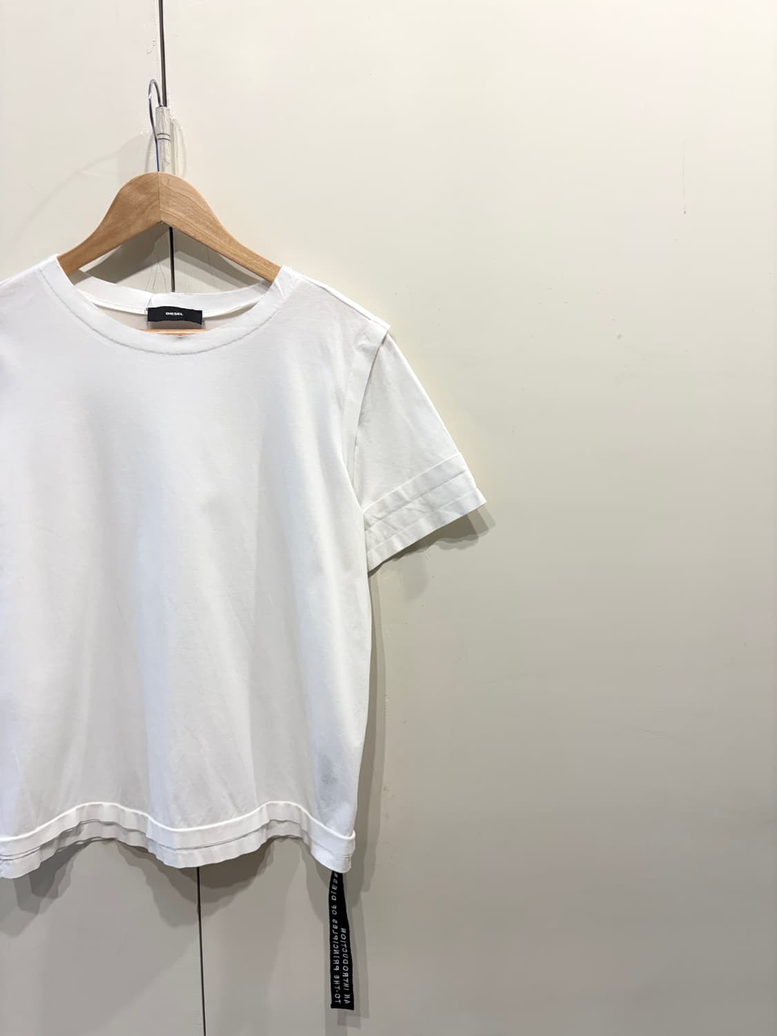 디젤 스트랩 코튼 반팔 티셔츠 상품이미지2