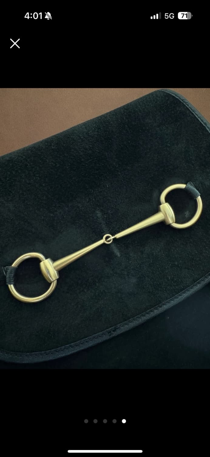 구찌 빈티지 홀스빗 스웨이드 슬링백  상품이미지5