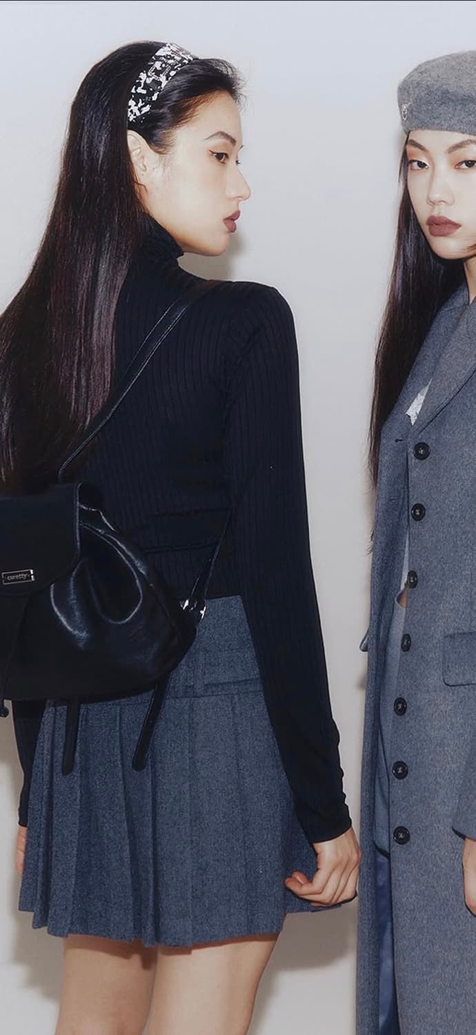 (반택포) 큐리티 가죽 백팩 상품이미지1