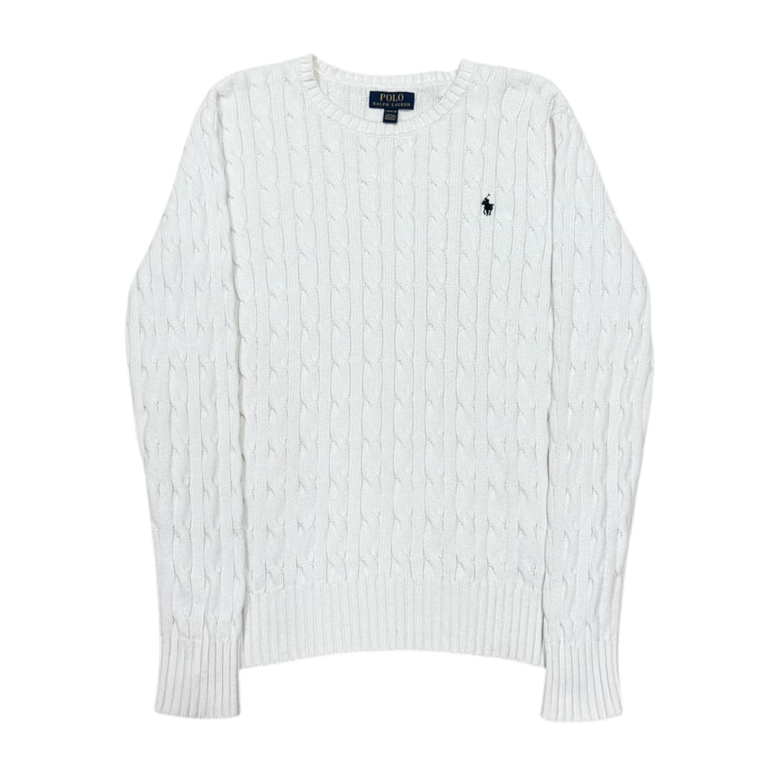 폴로 랄프로렌 케이블 꽈배기 니트 화이트 L 상품이미지1