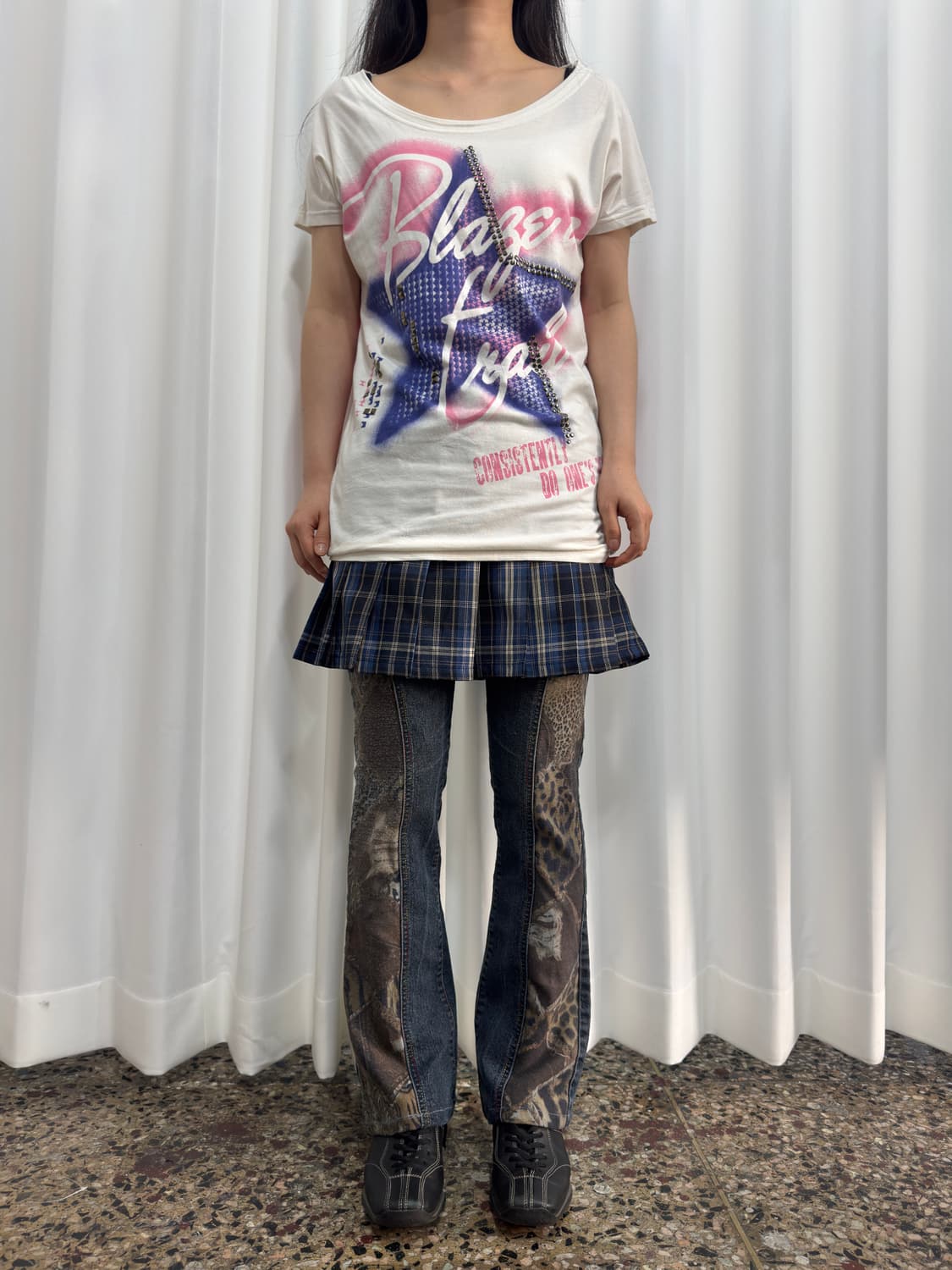 check pleats skirt 상품이미지3