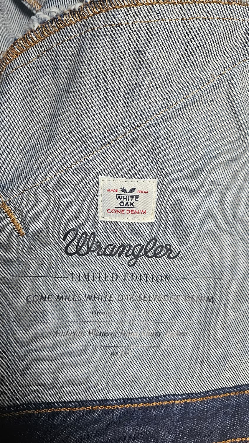 랭글러 콘 데님 화이트오크 셀비지 자켓 L 상품이미지3