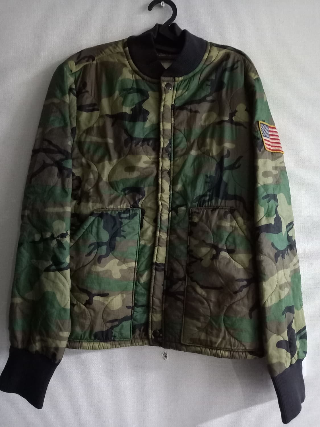 폴로 POLO 성조기 밀리터리 카모 퀄팅 점퍼 95/M 상품이미지1