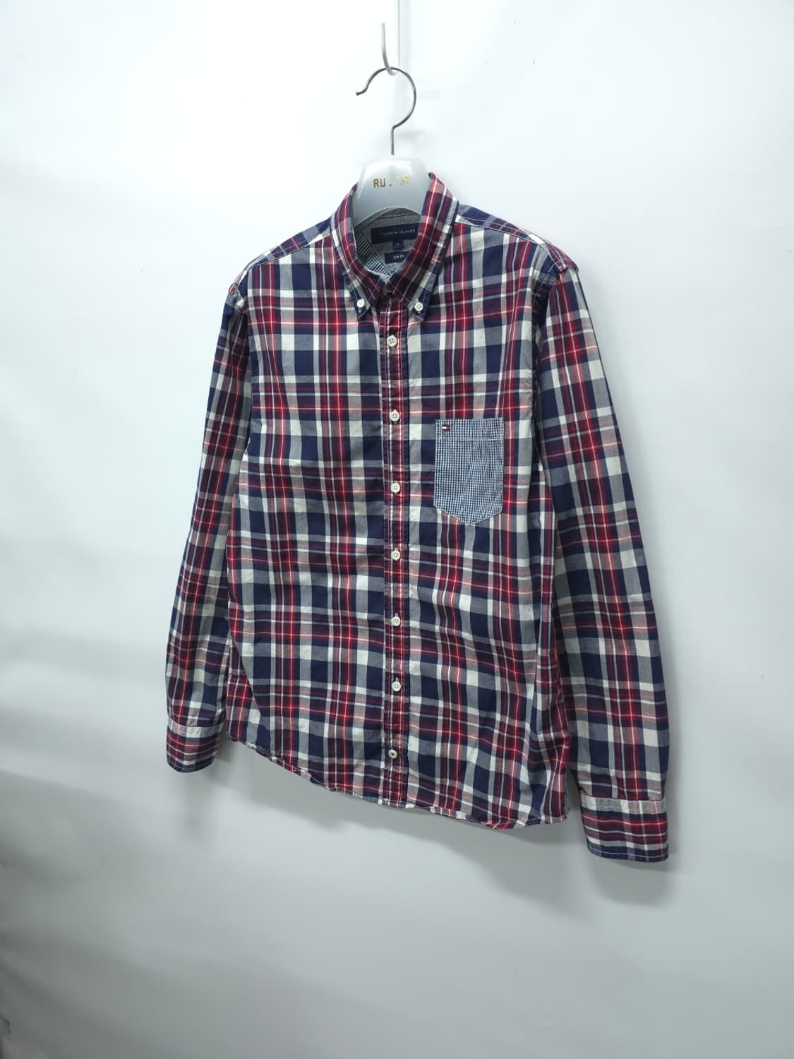 타미힐피거 남성 포켓&엘보 패치 체크 셔츠(95) 상품이미지2