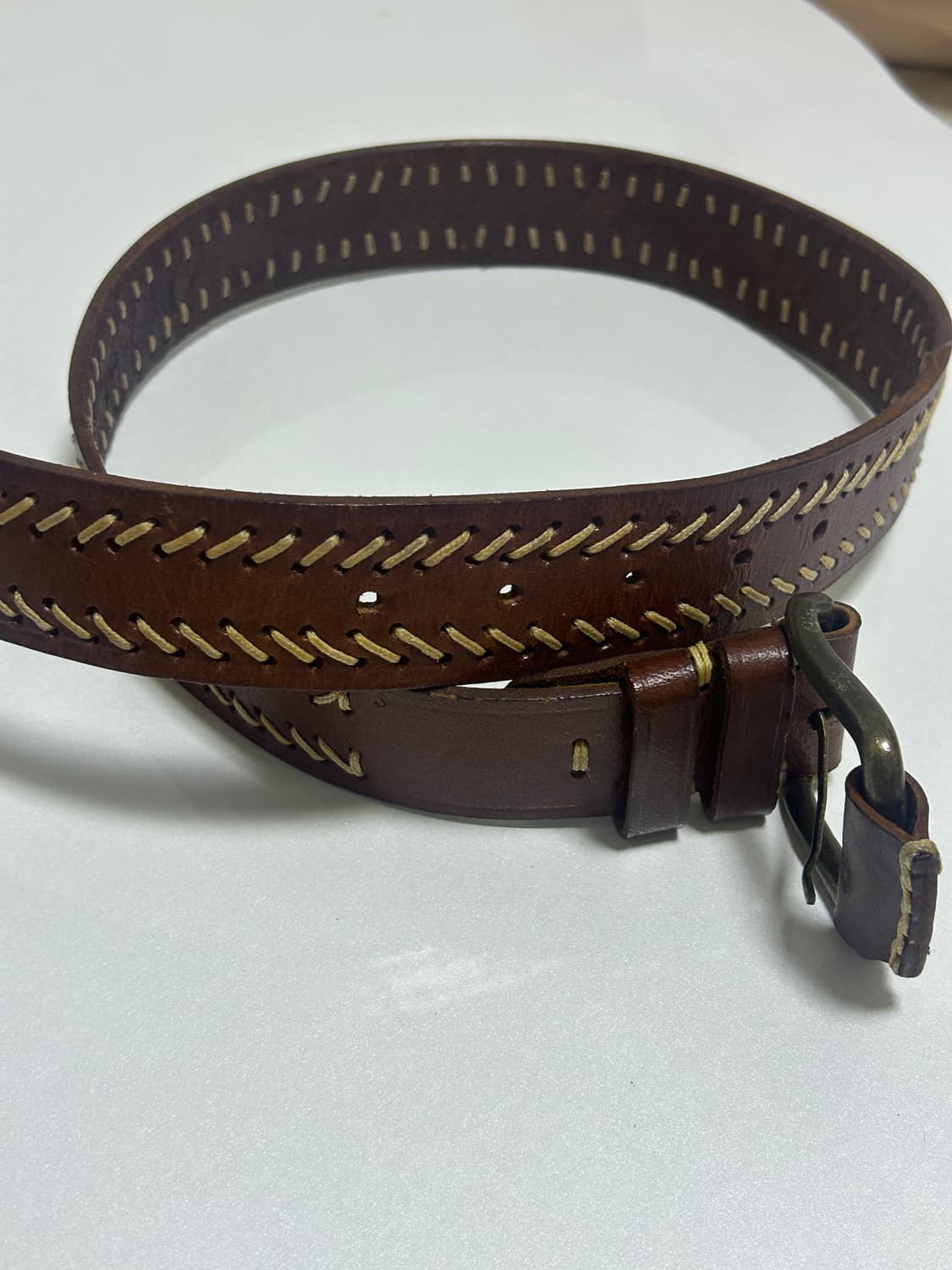 빈티지 레더 스티치 벨트 상품이미지2