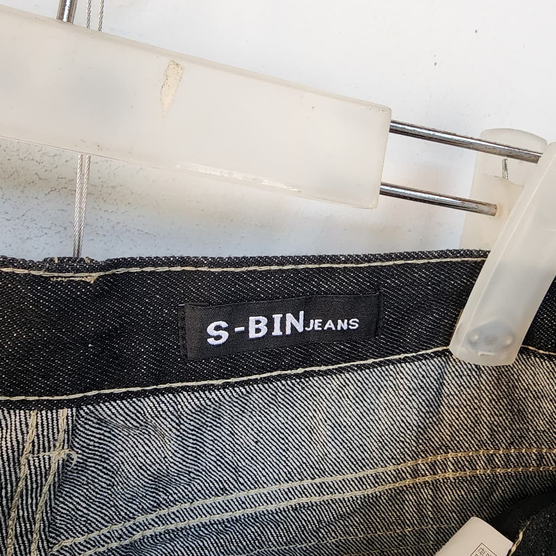 S-BIN 검정 데님 와이드 팬츠 상품이미지5