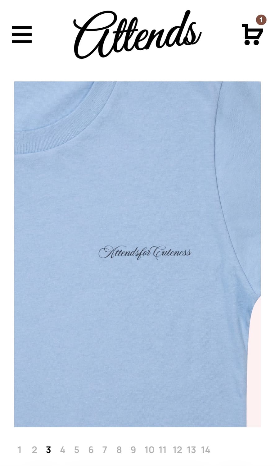 Attends for cuteness tee (Sky blue) 상품이미지7