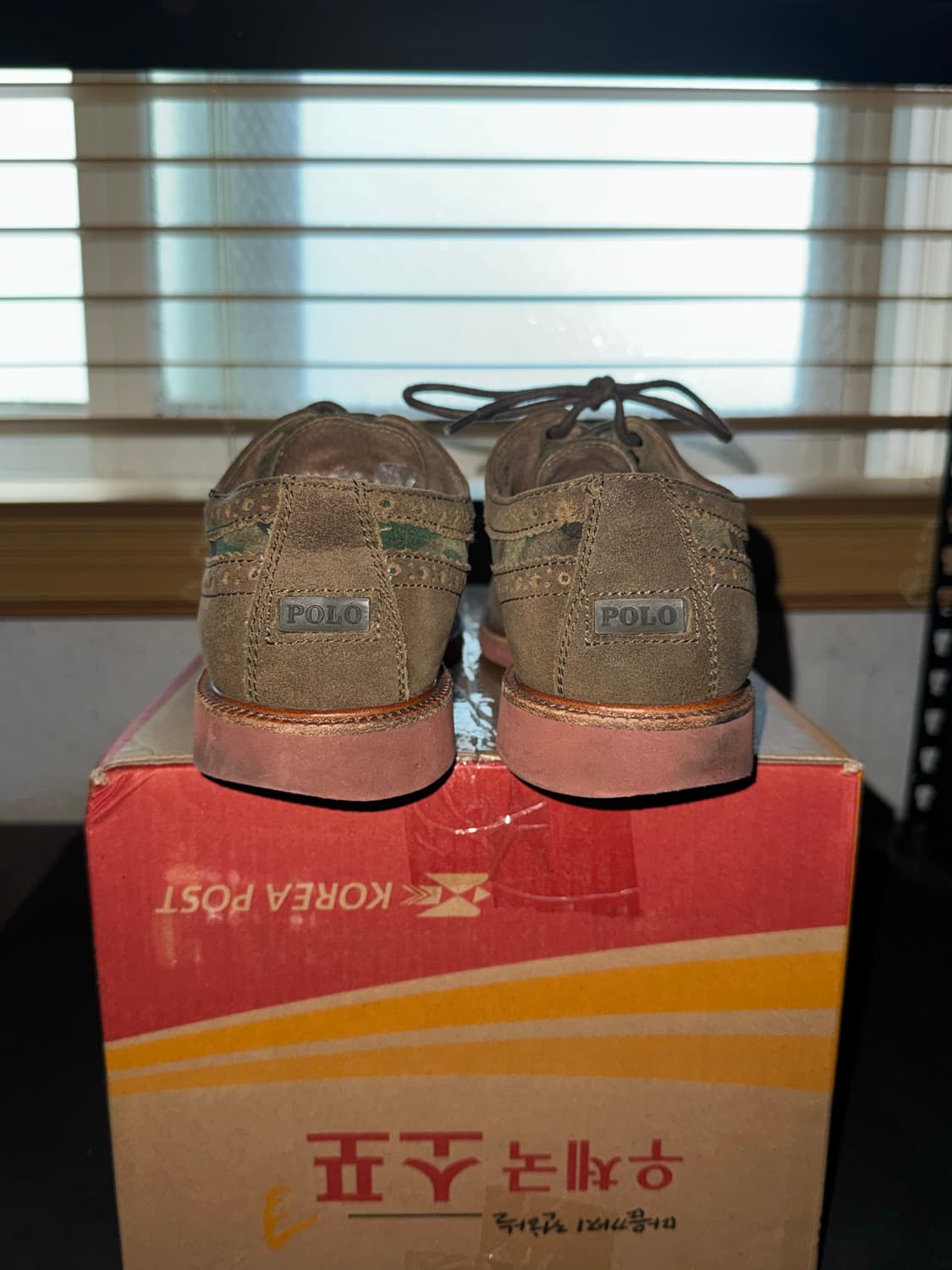 폴로 카모 스웨이드 윙팁 브로그 슈즈 US8 상품이미지5