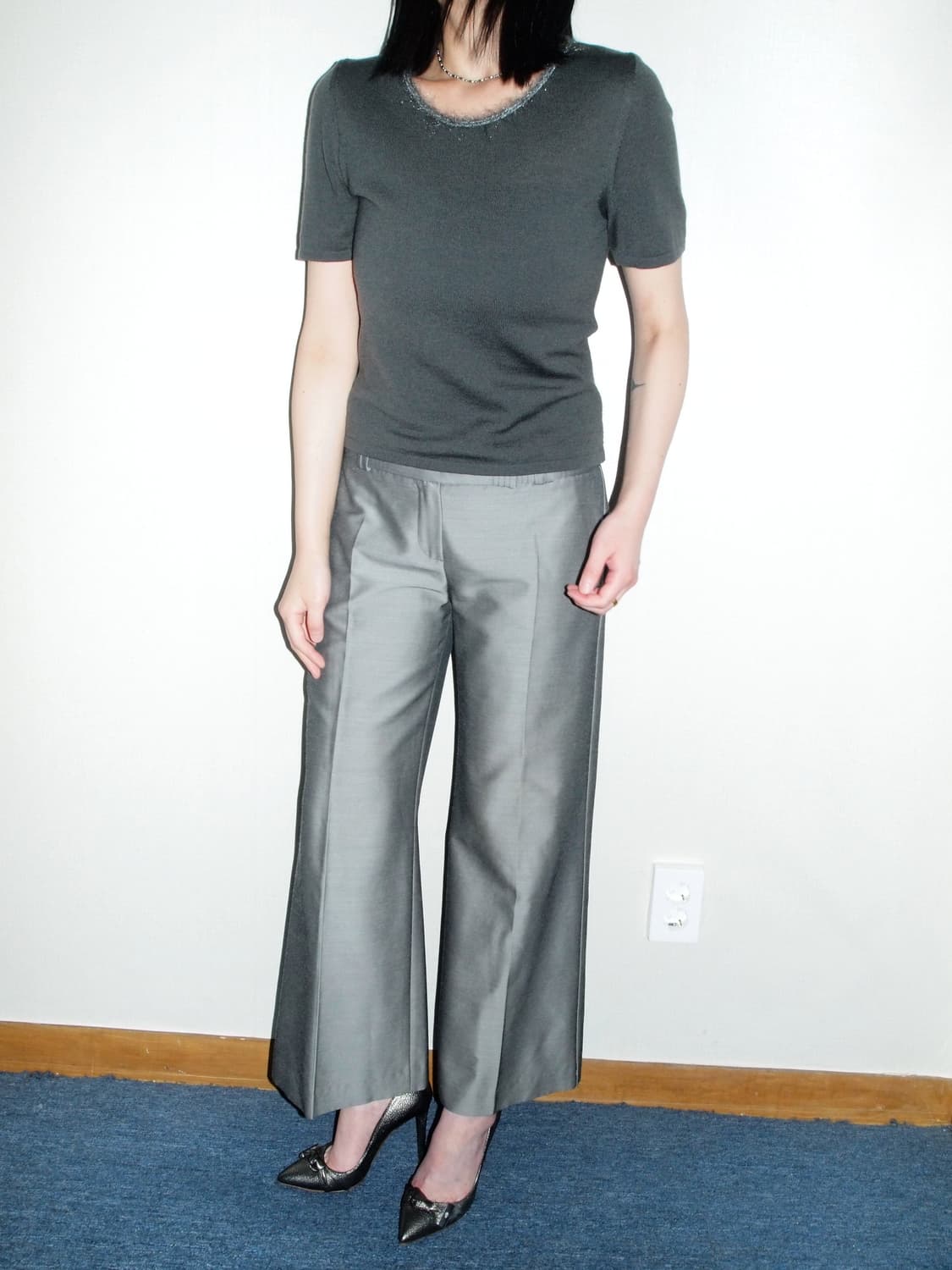 Wool Low Rise Wide Pants 상품이미지4