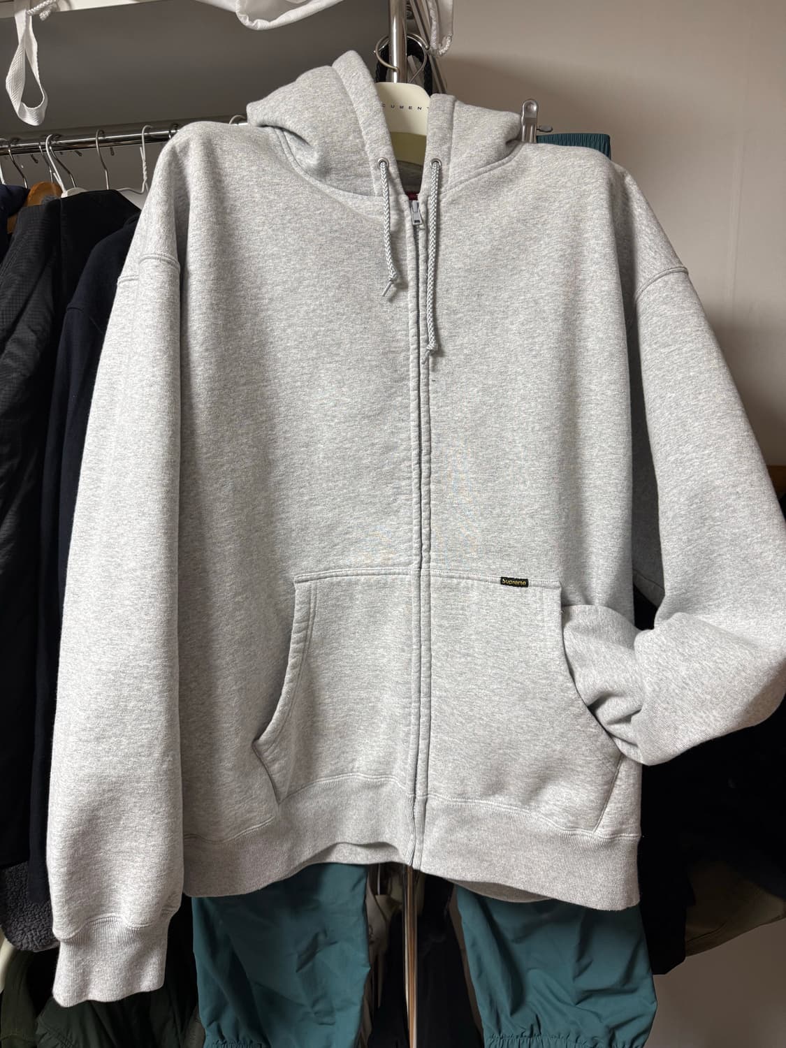 슈프림 그레이 집업후드 XL 새상품 상품이미지1