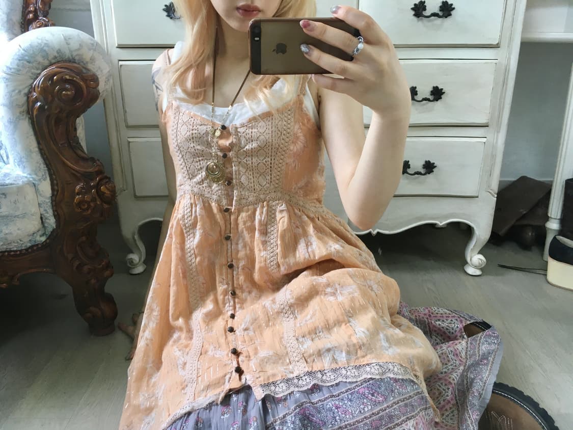 Axes femme 페어리 코랄 레이스 슬리브리스 원피스 상품이미지2