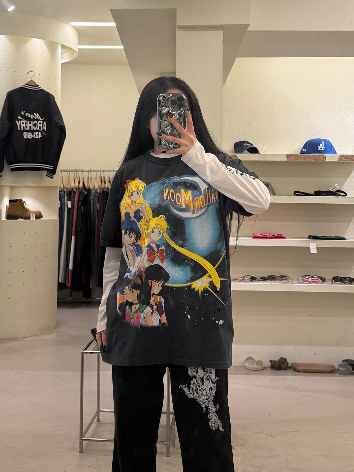 빈티지 달의 요정 세일러문 그래픽 반팔 티셔츠 U1236 상품이미지1